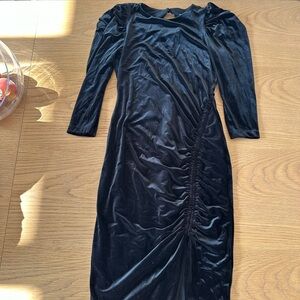 Bailey 44 Black Velvet Long Sleeve Dress